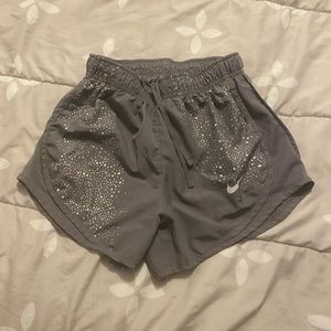 Nike grey sparkle shorts size xs